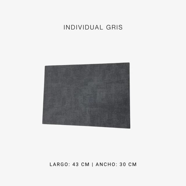 Individuales gris