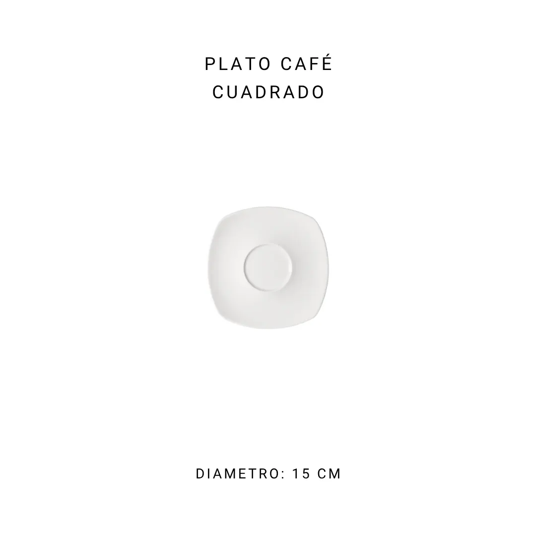 Plato cafe cuadrado — alquiler en Bogotá