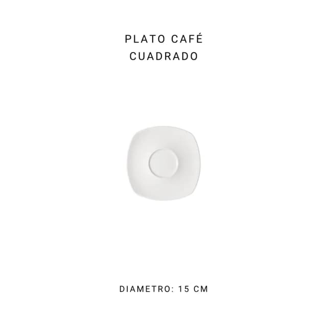 Plato cafe cuadrado