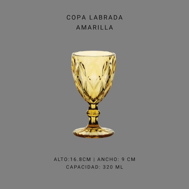 Copa labrada amarilla (320 ml)