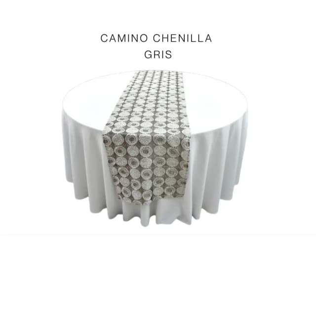 Camino chenilla gris
