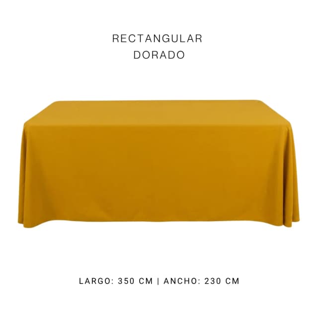 Mantel faldón dorado