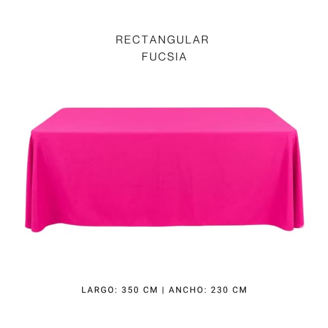 Mantel faldón fucsia