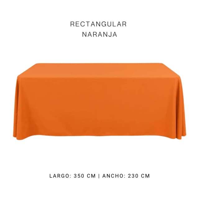 Mantel faldón naranja