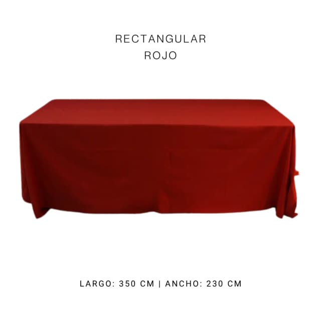 Mantel faldón rojo