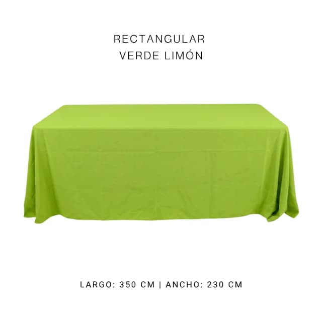 Mantel faldón verde limón