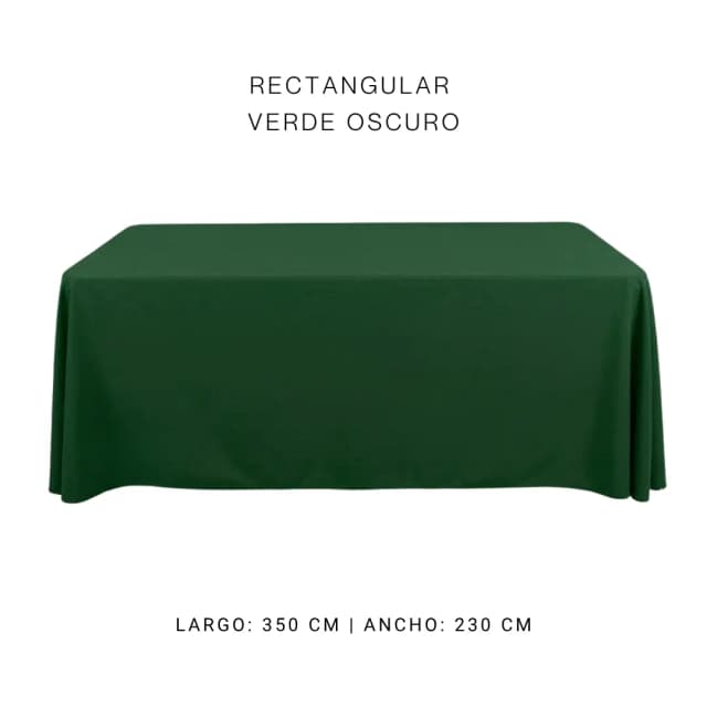Mantel faldón verde oscuro