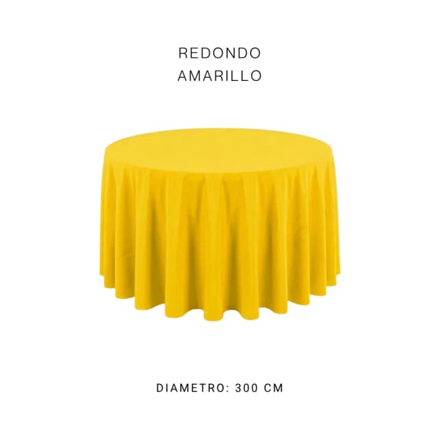 Mantel redondo amarillo