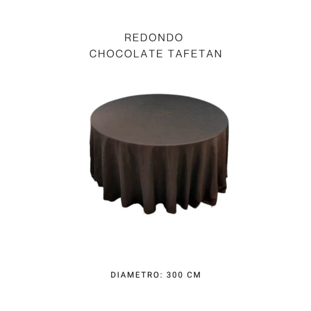 Mantel redondo chocolate