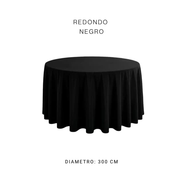 Mantel redondo negro