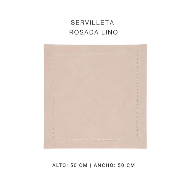 Servilleta rosada lino