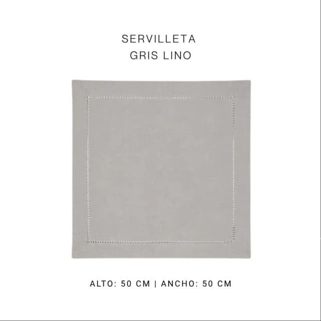 Servilleta gris lino