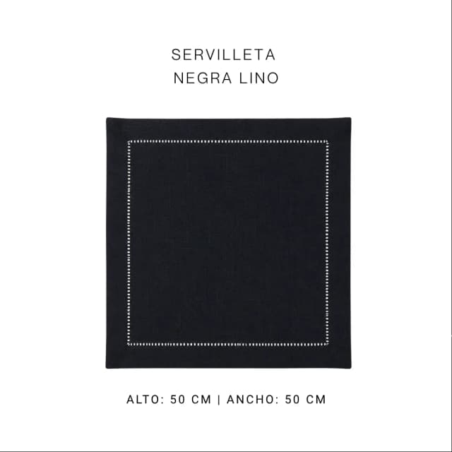 Servilleta negra lino