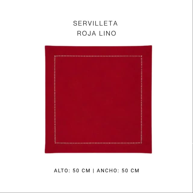 Servilleta roja lino