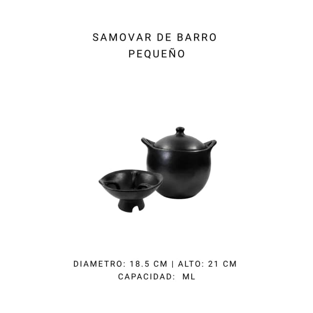 Samovar de barro pequeño