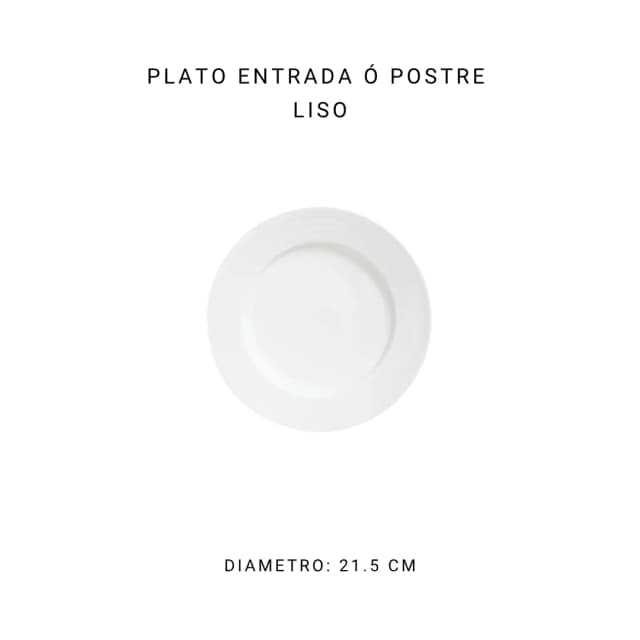 Plato entrada liso 21 cm