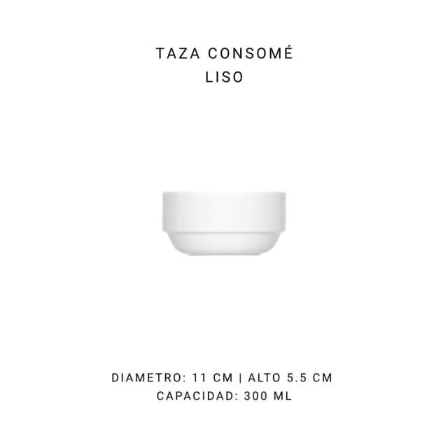 Taza consomé liso (290 ml)
