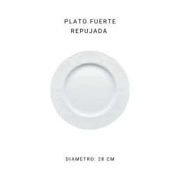 Plato fuerte repujada 27 cm