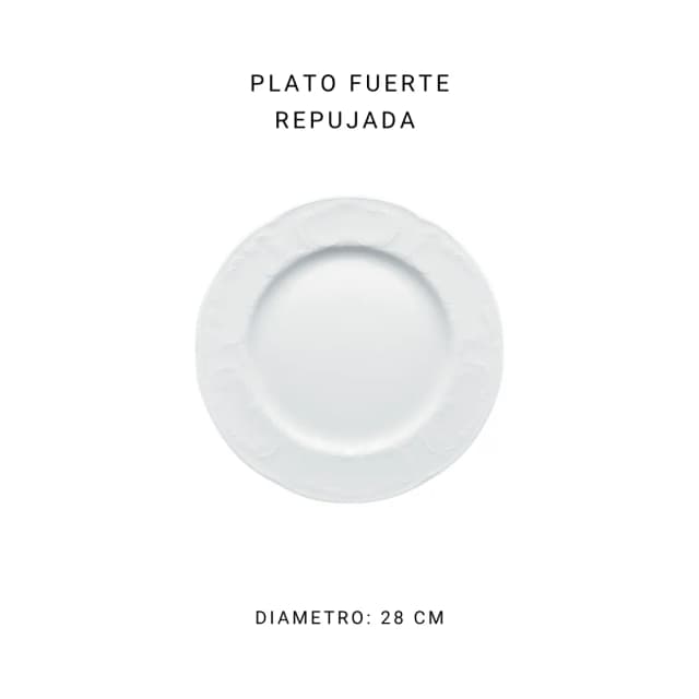 Plato fuerte repujada 27 cm