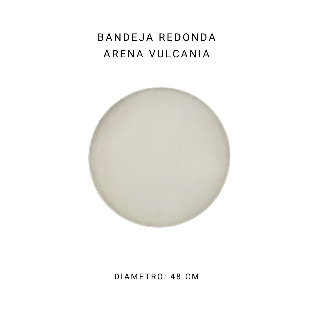 Bandeja redonda arena Vulcania — alquiler en Bogotá