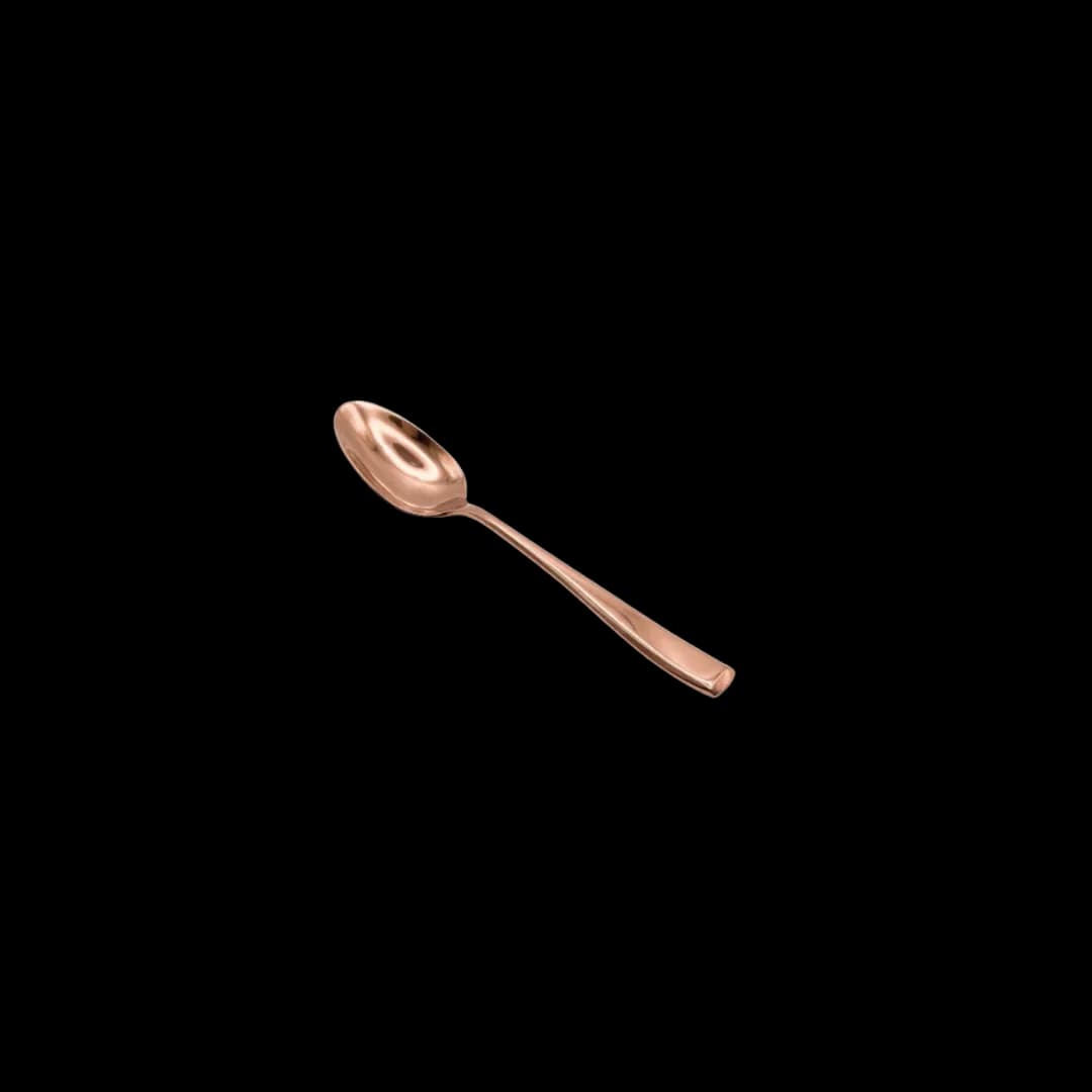 Cuchara postre oro rosa — alquiler en Bogotá