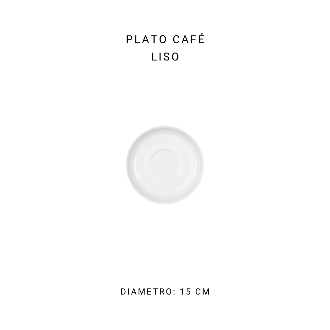 Plato cafe liso (100 ml) — alquiler en Bogotá