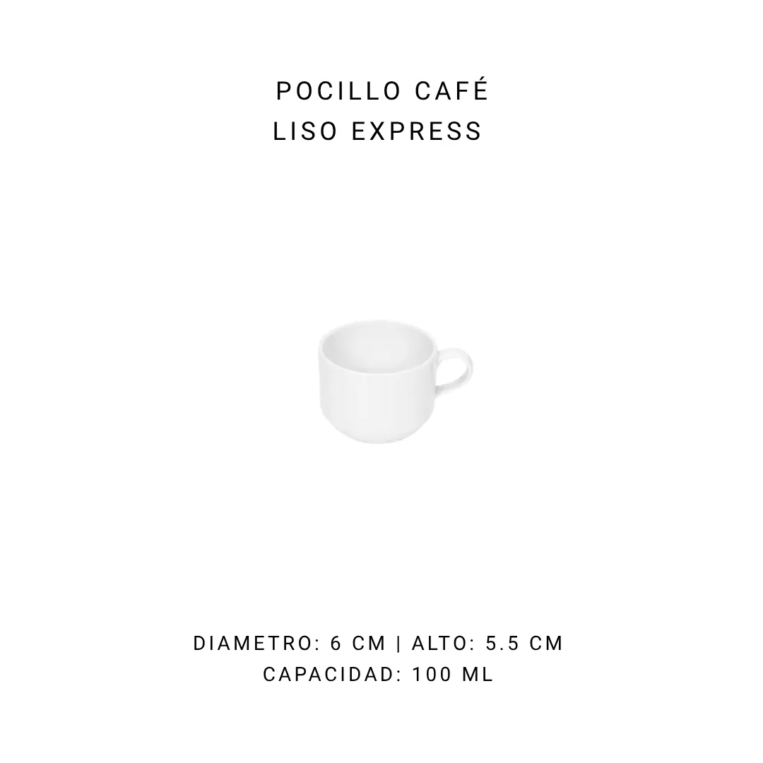 Pocillo expreso liso (100 ml) — alquiler en Bogotá