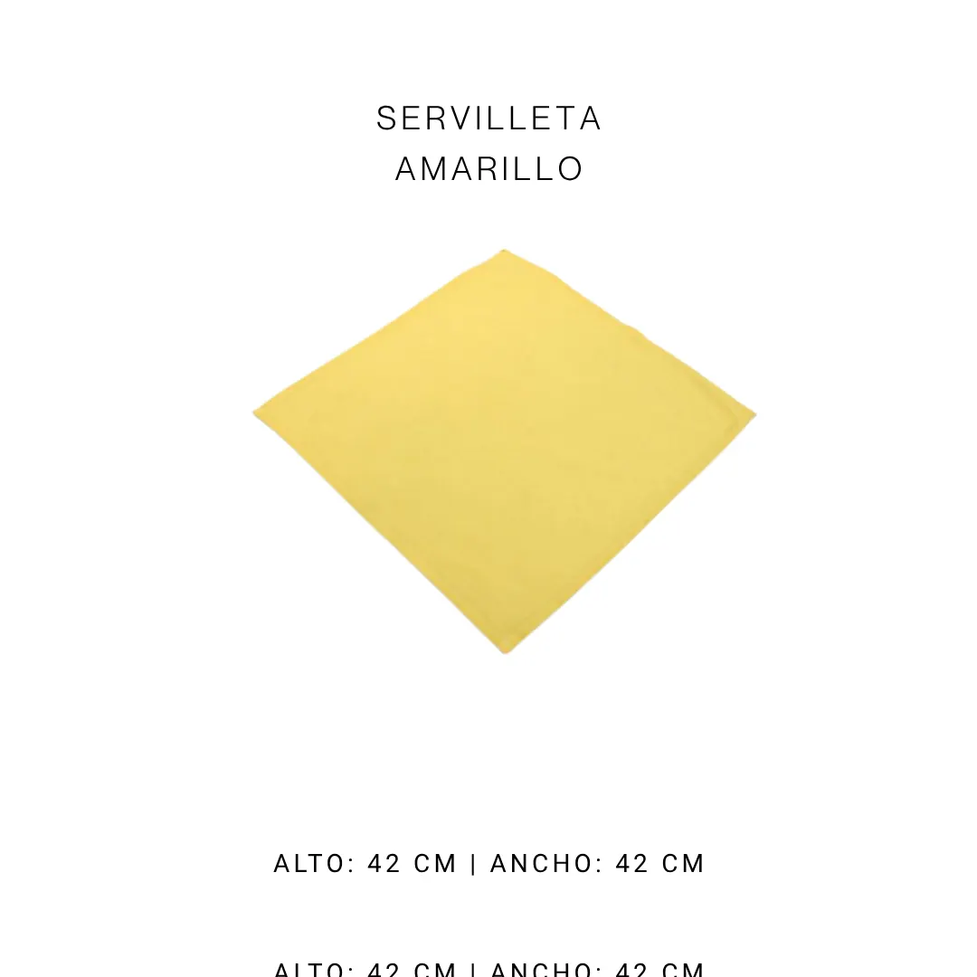 Servilleta amarilla — alquiler en Bogotá