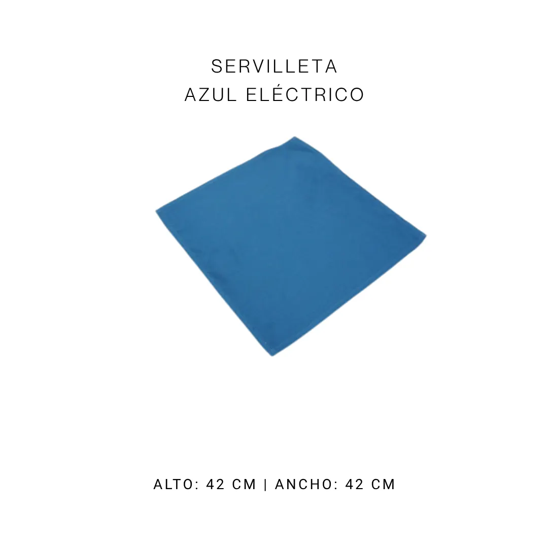 Servilleta azul electrico — alquiler en Bogotá