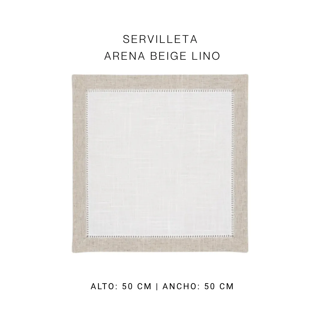 Servilleta beige — alquiler en Bogotá