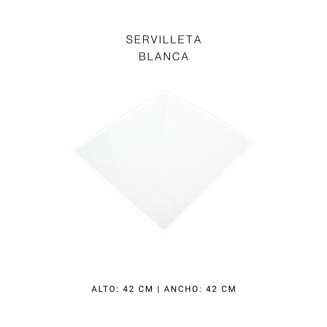 Servilleta blanca — alquiler en Bogotá
