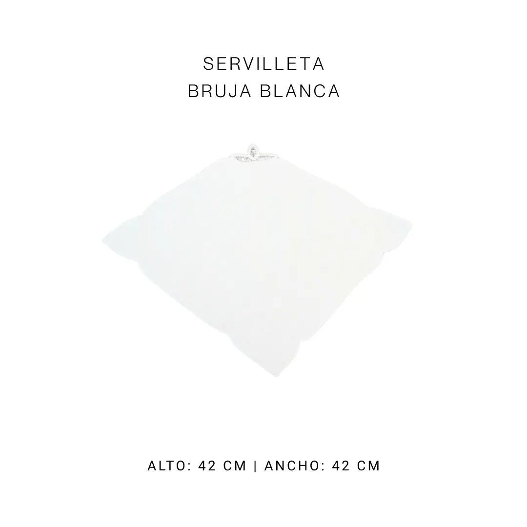 Servilleta bruja blanca — alquiler en Bogotá
