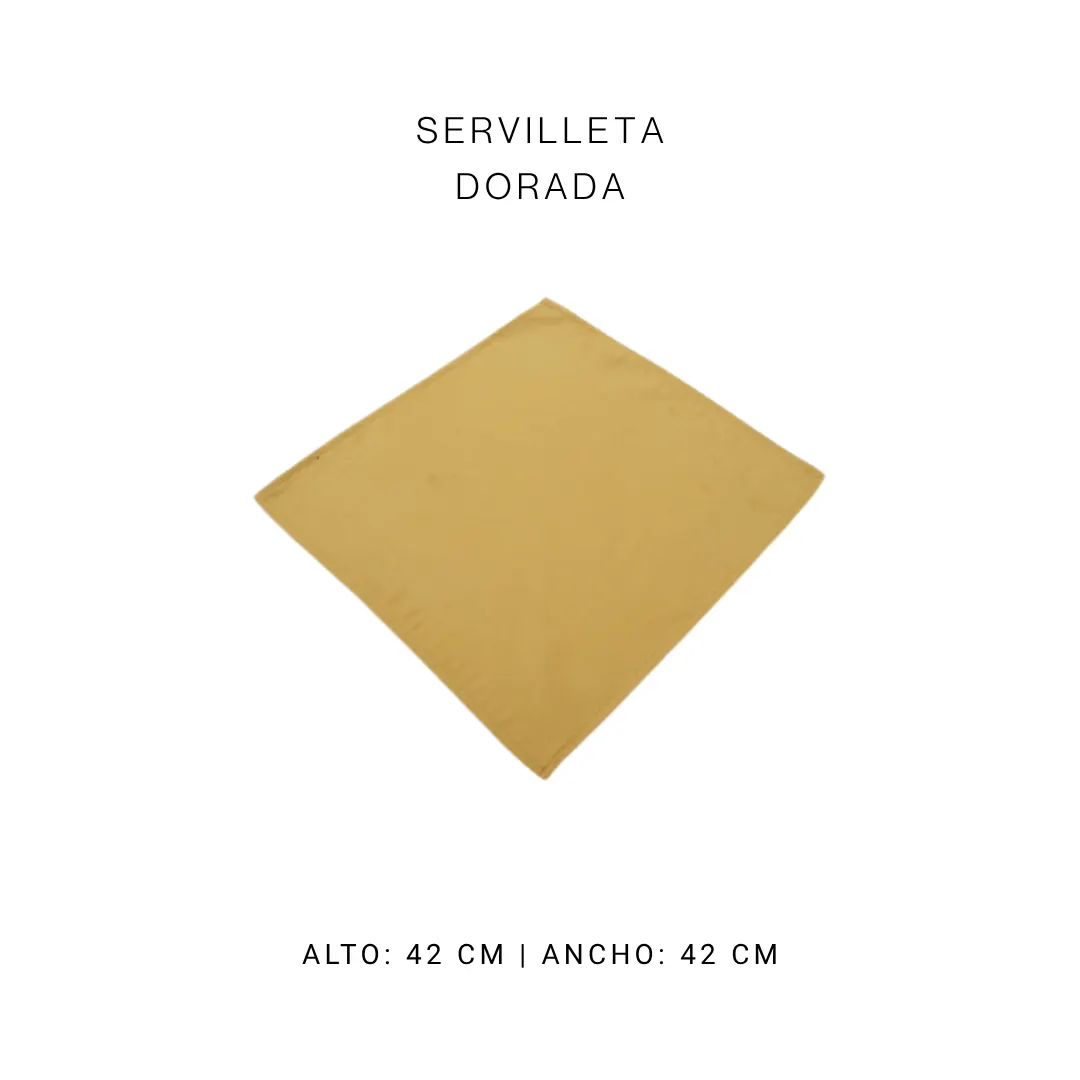 Servilleta dorada — alquiler en Bogotá