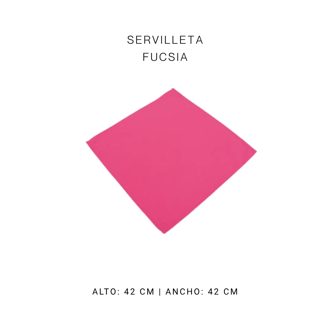 Servilleta fucsia — alquiler en Bogotá