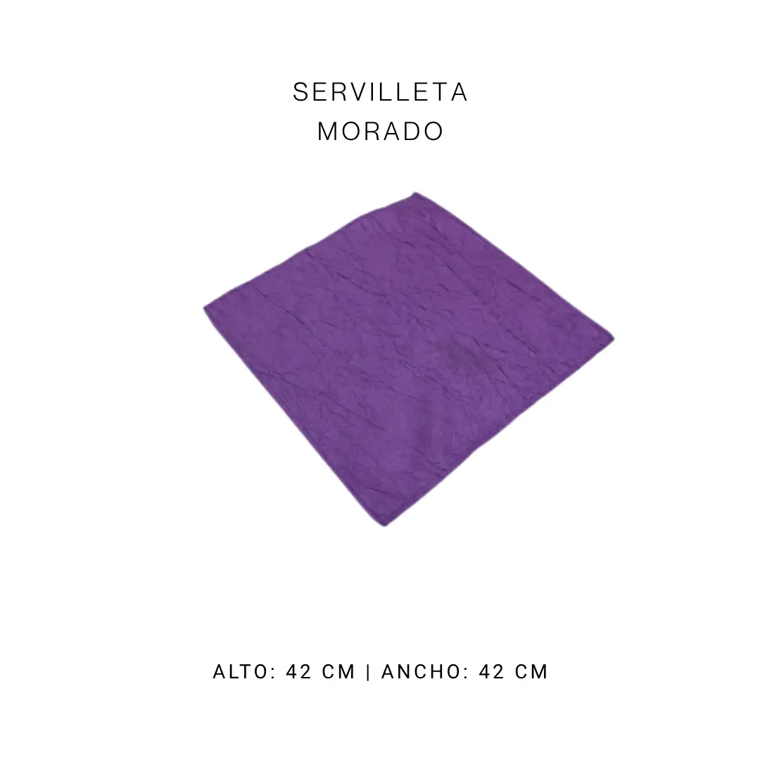 Servilleta morada — alquiler en Bogotá