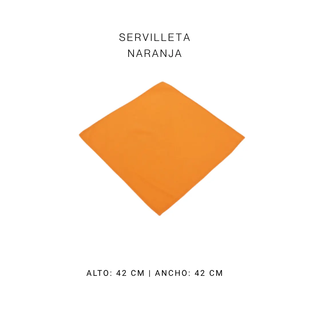 Servilleta naranja — alquiler en Bogotá