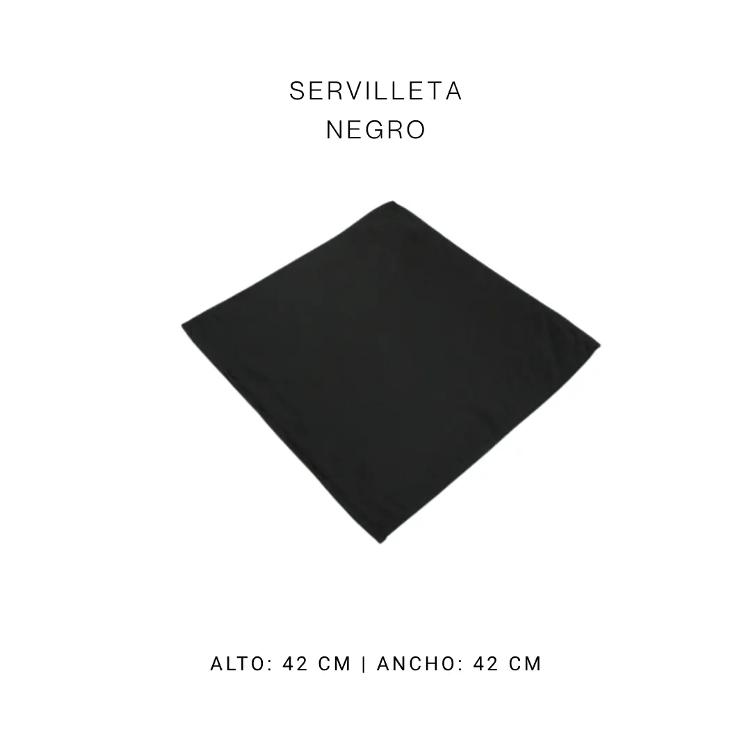 Servilleta negra — alquiler en Bogotá