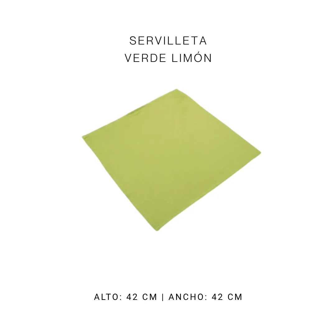 Servilleta verde limón — alquiler en Bogotá