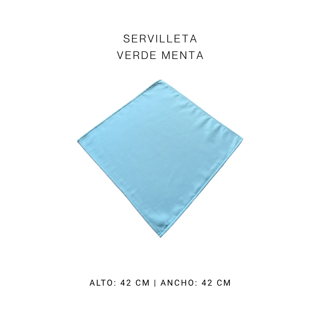 Servilleta verde menta — alquiler en Bogotá