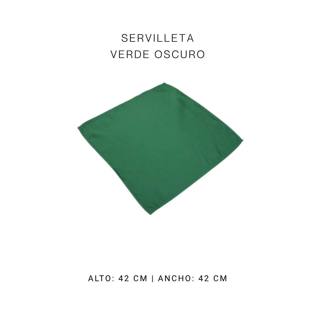 Servilleta verde oscuro — alquiler en Bogotá