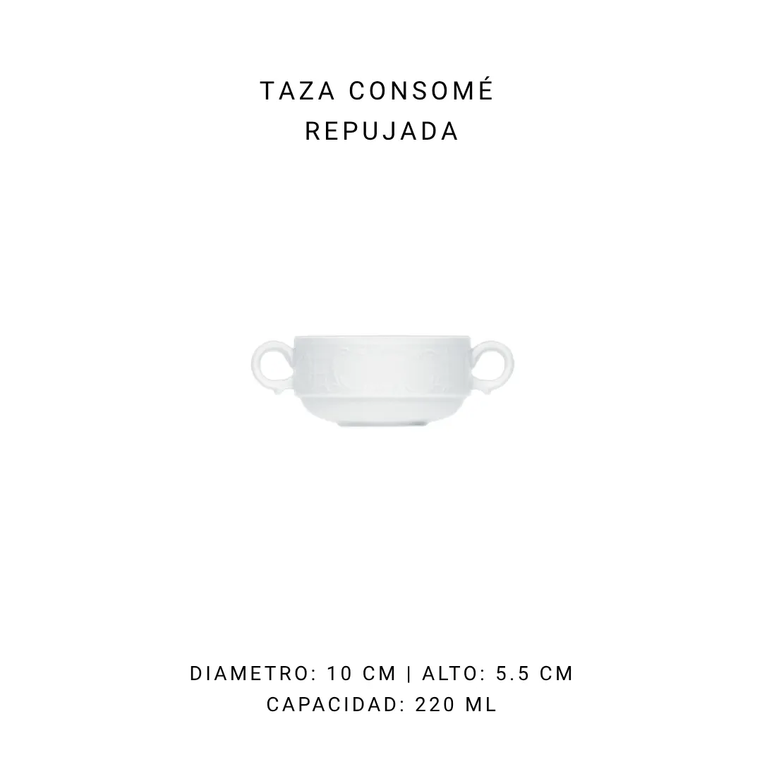 Taza consome repujada (220 ml) — alquiler en Bogotá