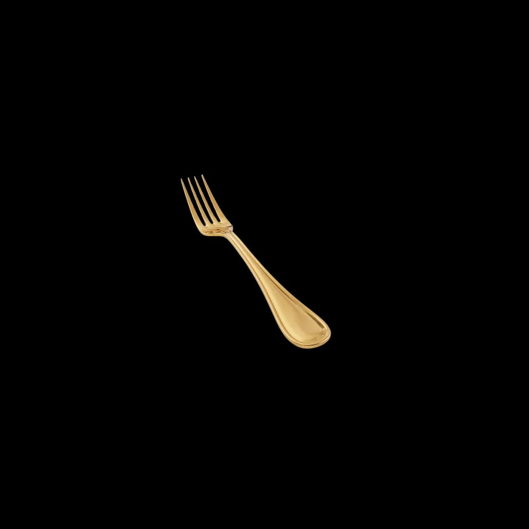 Tenedor entrada dorado — alquiler en Bogotá