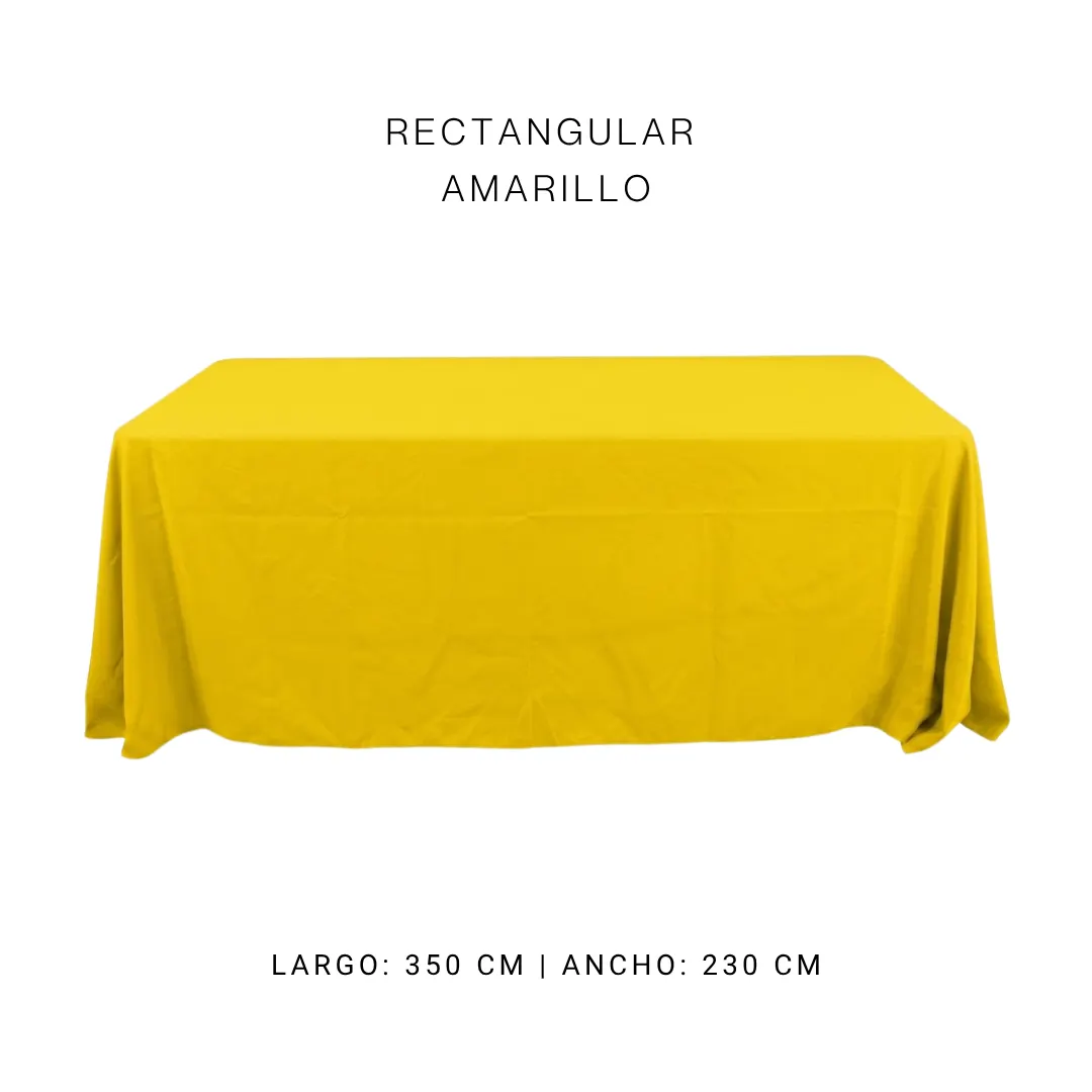 Mantel faldón amarillo — alquiler en Bogotá